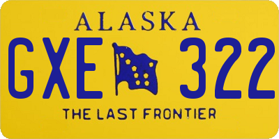 AK license plate GXE322