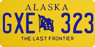 AK license plate GXE323