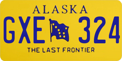 AK license plate GXE324