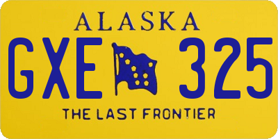 AK license plate GXE325