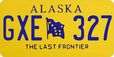AK license plate GXE327