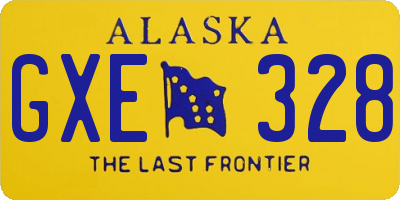 AK license plate GXE328