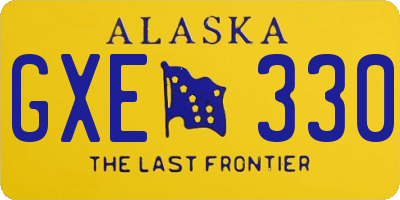 AK license plate GXE330