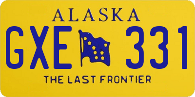 AK license plate GXE331