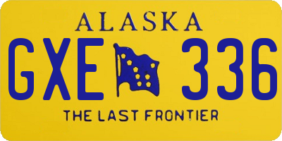 AK license plate GXE336