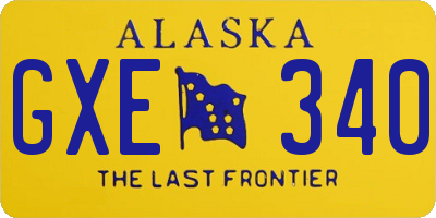 AK license plate GXE340