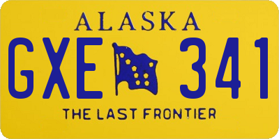 AK license plate GXE341