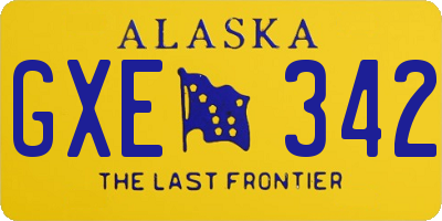 AK license plate GXE342