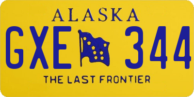 AK license plate GXE344