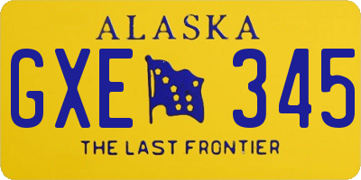 AK license plate GXE345