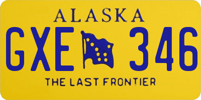 AK license plate GXE346