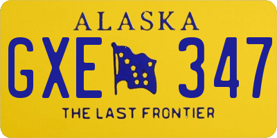 AK license plate GXE347