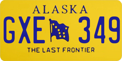 AK license plate GXE349