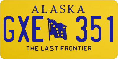 AK license plate GXE351