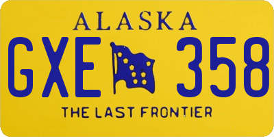 AK license plate GXE358