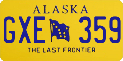 AK license plate GXE359