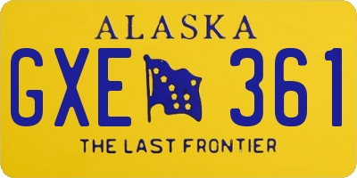 AK license plate GXE361