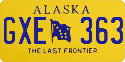 AK license plate GXE363