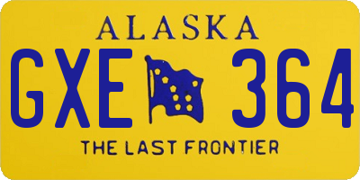 AK license plate GXE364