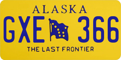 AK license plate GXE366