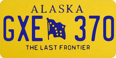 AK license plate GXE370