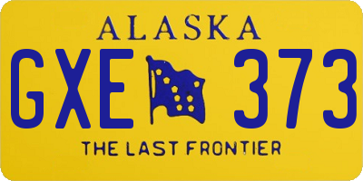 AK license plate GXE373