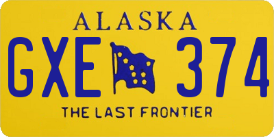 AK license plate GXE374