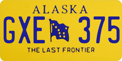 AK license plate GXE375