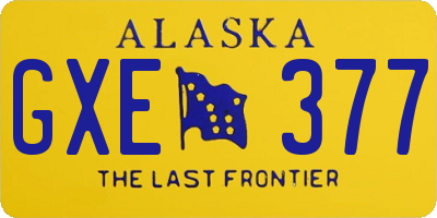 AK license plate GXE377