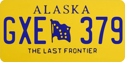 AK license plate GXE379