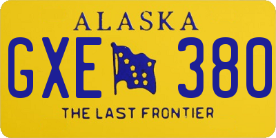 AK license plate GXE380