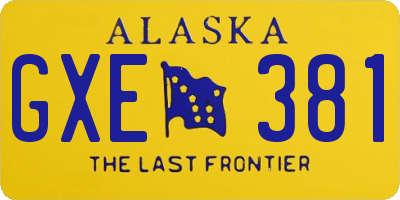 AK license plate GXE381