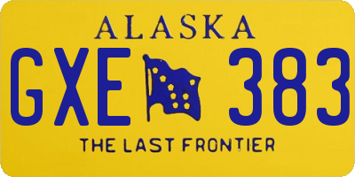 AK license plate GXE383