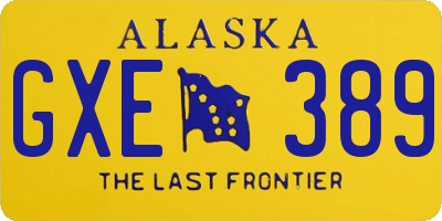 AK license plate GXE389