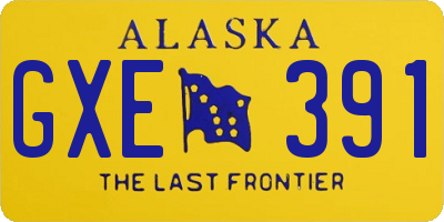 AK license plate GXE391