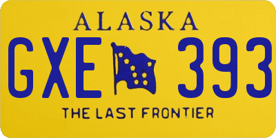 AK license plate GXE393