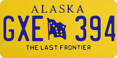 AK license plate GXE394