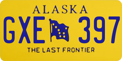 AK license plate GXE397