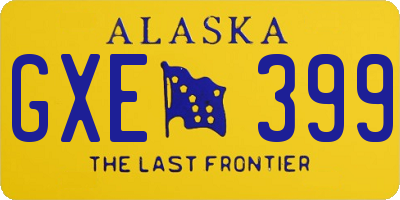 AK license plate GXE399