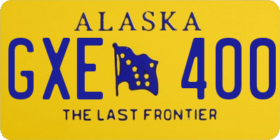 AK license plate GXE400