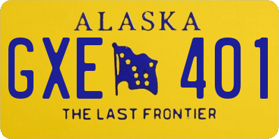 AK license plate GXE401