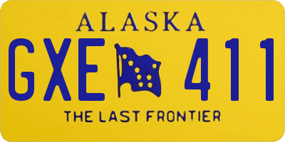 AK license plate GXE411