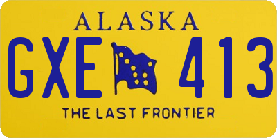 AK license plate GXE413