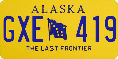 AK license plate GXE419