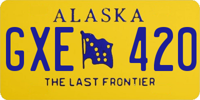 AK license plate GXE420