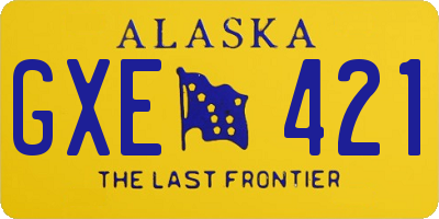 AK license plate GXE421