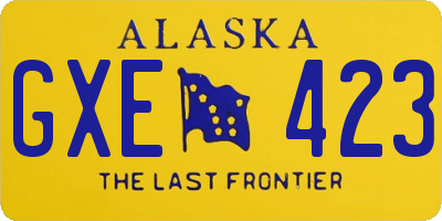 AK license plate GXE423