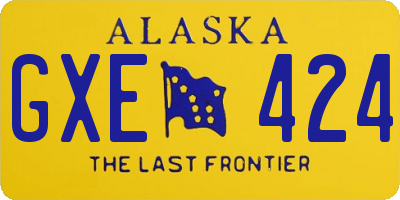 AK license plate GXE424