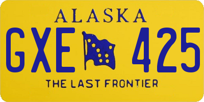 AK license plate GXE425