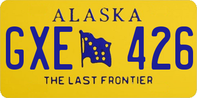 AK license plate GXE426
